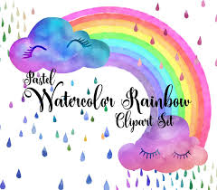 Download Pastel Watercolor Rainbows Clipart Pre Designed Photoshop Graphics Creative Market