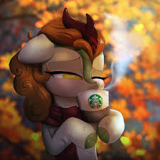 1849258 Artist Ravensunart Autumn Autumn Blaze Blushing Clothes Coffee Cup Cute Drinking Female Mlp My Little Pony My Little Pony Pictures Mlp Pony