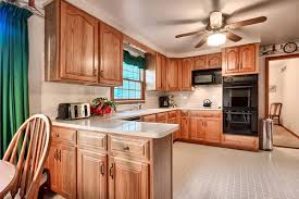 kitchen oak cabinets and dark