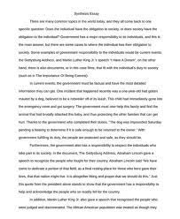 The first part of your paper is the introduction. Synthesis Essay Examples Find Good Ideas For Your Essay