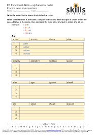 E3 Alphabeticalorder