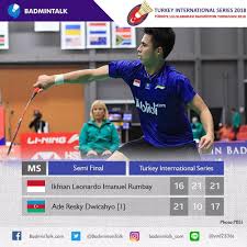 Tiến minh đang hướng tới chiến thắng ở olympic 2020 khi gặp ade resky dwicahyo người azerbaijan. Badmintalk Com Results Update From Turkey International Series 2018 Ms Sf Ikhsan Leonardo Imanuel Rumbay Ina Vs Ade Resky Dwicahyo Aze 1 16 21 21 10 21 17 Ikhsan Juga Melaju Ke Final Masih Ada Daniel Leo Metya Indah Dan