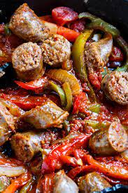 This Simple And Delicious Italian Sausage And Peppers Recipe Is A Breeze To Whip Up For A Family Meal Flavorful Chunks Of Italian Sausage A In 2020 Italian Sausage Recipes Stuffed