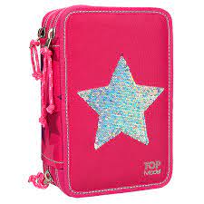 3 fach federtasche mit stern motiv und pailletten federtasche models topmodel