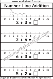addition number line free printable worksheets worksheetfun