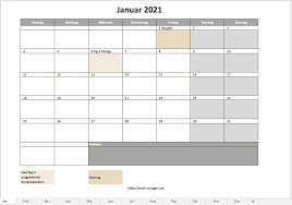 Kalender 2021 mit feiertagen & kalenderwochen ferien brückentage lange wochenenden.hier können sie unsere kostenlosen kalender 2021 mit gesetzlichen feiertagen und kalenderwochen. Monatskalender 2021 Als Excelvorlage
