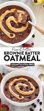 Brownie Batter Peanut Butter Swirl Stovetop Oatmeal The Healthy Chocolate Oatmeal Of Your Dr Healthy Oatmeal Recipes Chocolate Breakfast Peanut Butter Recipes