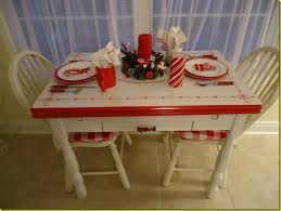 Vintage ideal dollhouse table and chairs, black and white plastic 1950s ideal dollhouse kitchen furniture. The Sunny Side Of The Sun Porch Vintage Kitchen Table Red And White Kitchen Retro Kitchen Decor