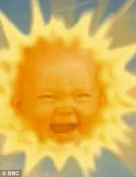 Four creatures with televisions in their stomachs have fun in their magical world. Student Reveals She Was The Teletubbies Giggling Baby In The Sky Daily Mail Online