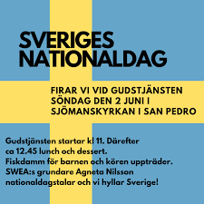 However, it was not until 2005 when the nationaldag became a public holiday, so we are still a little bit unsure of how to celebrate it (although the royal family will take part in several events in stockholm). Svenska Kyrkan L A Kommande Evenemang