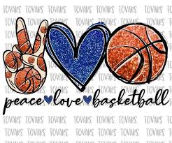 Peace Love Basketball Sublimation Download Basketball Orange Etsy In 2020 Love And Basketball Peace And Love Sublime
