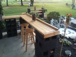Bar Height Table Design Strangetowne Outdoor Bar Table Relaxing Furniture For Backyard