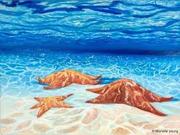 Starfish Painting Art Print Sea Star Painting Art Print Etsy Ocean Art Starfish Painting Ocean Art Painting