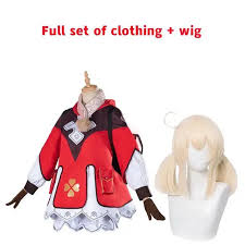 Game Klee Cosplay Costume Game Genshin Impact Woman Halloween Carnival Red  Dress Loli Hat Ears Wig Knapsack Full Set Props - Aliexpress
