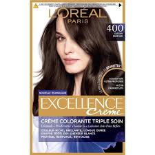 La coloration bio couvre cheveux blancs et fait gagner de la qualité et de l'épaisseur aux cheveux des clientes qui l'utilisent. L Oreal Paris Excellence Coloration 400 N Chatain Profond Achat Vente Coloration Creme Coloration N400 Chatain Cdiscount