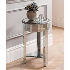 Wishing to bring modern flair or a traditional touch to your bedroom with elegantly designed mirrored bedside tables or cabinets? Round Venetian Mirrored Side Table Glass Mirrored Furniture