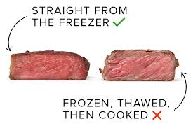Remove the steak from the freezer and place it on a cutting board. The Science Of Cooking Frozen Steaks Cook S Illustrated