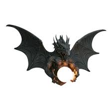 Bulb not included bulb type: Gothic Elder Dragon Head Mounted Wall Lamp Home Decorative Stonelike Statue