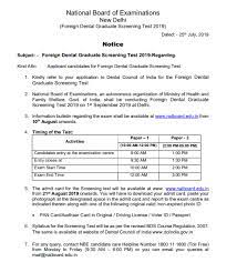 They'll inject a tiny amount of fluid called tuberculin just below the skin in your. Nbe To Conduct Foreign Dental Graduate Screening Test Fdge 2019 On 1st September