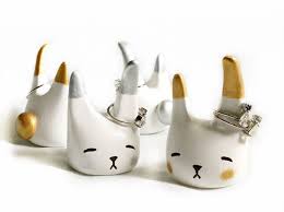 Portanillos Conejito Hecho A Mano Arcilla Blanca Figurita Etsy Clay Jewellery Holder Air Dry Clay Bff Gifts