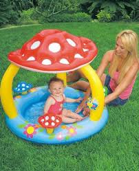 Amazon Com Intex Mushroom Inflatable Baby Pool 40 X 35 For Ages 1 3 Toys Games Baby Pool Inflatable Baby Pool Kiddie Pool