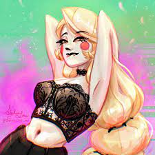 Day 8 — Lace 🖤 Flirty Charlie piece by me (@sophialore_art) : rHazbinHotel