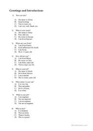 Greetings And Introductions Quiz Conversational English English Lessons Grammar Quiz
