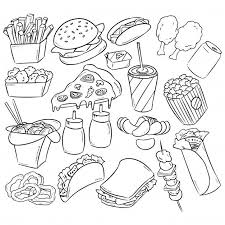 Fast Food Decorative Seamless Pattern In 2020 Doodle Art Drawing Doodle Drawings Doodle Art