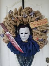 Michael myers and halloween are tm and © 1978 falcon international pictures. Halloween Wreath Michael Myers Wreath Boogeyman The Shape Scary Halloween Wreath Diy Halloween Wreath Halloween Wreath
