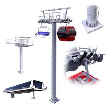 Ski Lift Cableway Car 3d Model Ski Lift Skiing Car 3d Model