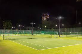 Thailand, lumpini park tennis court, lumphini, pathum wan, bangkok, thailand. Azabu Sports Field Tennis Courts Sports Lighting Tennis Projects Eye Iwasaki Electric