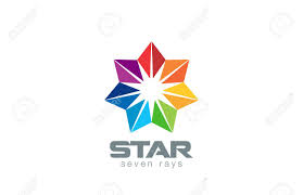 Seven Point Star Logo Abstract Design Vector Template Geometric Star Logo Abstract Design Logos