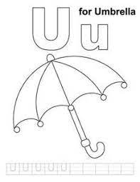letter u worksheets for kindergarten preschool and alphabet coloring pages umbrella page 