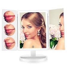 Fascinate Large Lighted Makeup Vanity Mirror X Large Model Trifold Vanity Mirror With Lights 10x 5x 3x Makeup Vanity Makeup Vanity Mirror Mirror With Lights