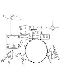 Drawing of a drum set player coloring page free printable for. A Drum Kit Coloring Page A Pdf Download Is Available At Http Musiccoloringpages Net Download Drum Ki Flower Embroidery Designs Guitar Drawing Music Coloring