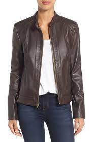 Cole Haan Leather Moto Jacket Available At Nordstrom Leather Jackets Women Leather Moto Jacket Trendy Leather Jacket