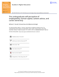 Published on 01 february 2017. Pdf The Undergraduate Self Perception Of Employability Human Capital Careers Advice And Career Ownership