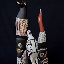 Bird Carvings From Yirrkala Small Is Beautiful Exhibition Art Artist Aboriginalart Aborigi Bird Carving Aboriginal Art Aboriginal Artwork