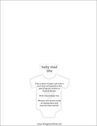 Baby word blanks will provide hours of fun at your baby shower. Diy Baby Shower Mad Libs With Free Printables Drugstore Divas