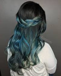 Black And Blue Ombre Short Hair 40 Fairy Like Blue Ombre Hairstyles Denim Hair Hair Styles Ombre Curly Hair
