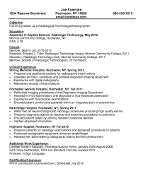 Resume For Radiologic Technologist Free Resume Sample Radiology Technologist Resume Examples Student Resume