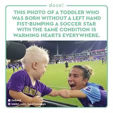 Joseph Tidd, an 18-month-old boy from Florida, and Brisbane Roar soccer  star Carson Pickett, became friends in April, and the boy now calls Pickett  his 'role model.'