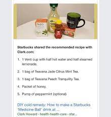 Starbucks Medicine Ball Drink Healthy Starbucks Drinks Starbucks Medicine Ball Recipe Healthy Starbucks
