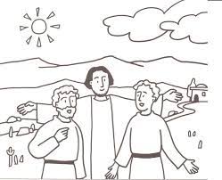 Bible coloring page of jesus telling parables to his disciples. First Disciples Of Jesus Coloring Pages Jesus Calls His Disciples Coloring Home