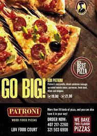 Now Open At The Lbv Eatery Patroni S Pizza Hungry For Wood Fired Pizza You Will Love The New Eatery And Patroni S Other F Good Pizza Food Wood Fired Pizza