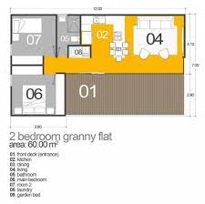 Blue Gum Granny Flats Two Bedroom Granny Flat Designs Are By Far Our Most Popular In Sydney We Have Over 12 Pl House Floor Plans Small House Plans Granny Flat