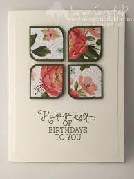 Paper will be one of your biggest investments in making cards. Whip It Wednesday Birthday Bouquet Corner Round Card Stamped Cards Paper Cards Cards Handmade
