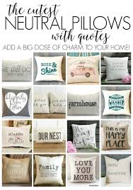 The Best Neutral Pillows With Quotes Neutral Pillows Pillow Cases Diy Diy Pillows