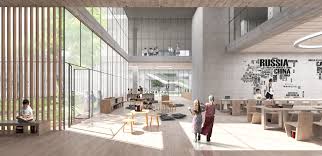 Library Rendering School Architecture School Interior Architecture