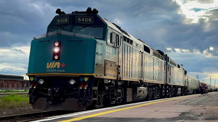 VIA Rail's historic Ocean train, AI generated